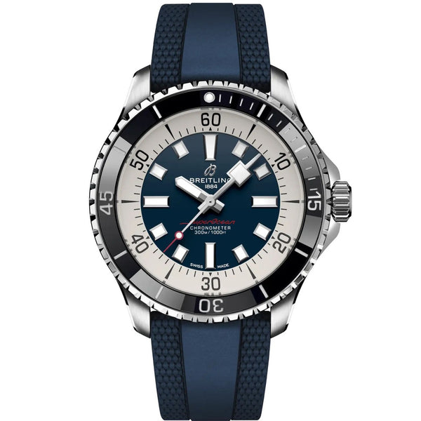 Breitling Superocean A17376211C1S1 44mm Blue Dial Stainless Steel with Rubber Strap