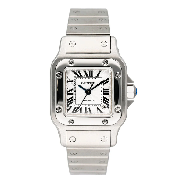Cartier Santos Galbée W20054D6 24mm Silver-Tone Dial Stainless Steel