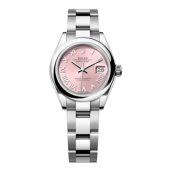 Rolex Lady-Datejust 28 279160-0014 Stainless Steel Pink Roman Numeral Dial
