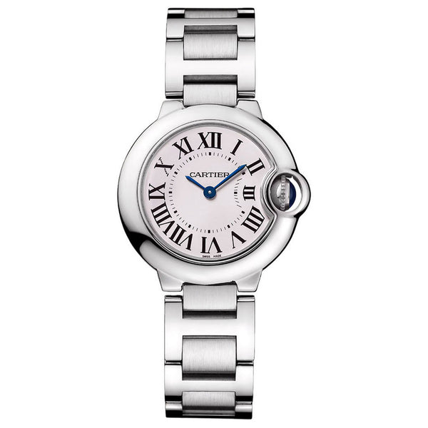 Cartier Ballon Bleu WSBB0067 28mm Silver-Tone Dial Steel Bracelet Watch