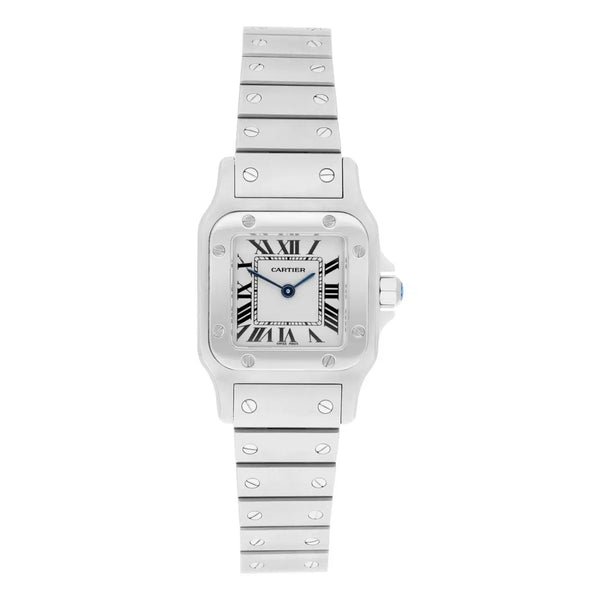 Cartier Santos Galbée W20056D6 24mm Steel Ladies Watch with Silver Dial