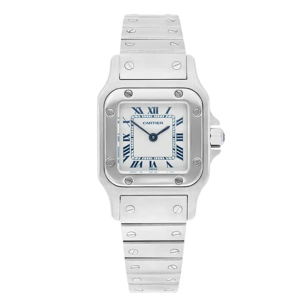 Cartier Santos Galbée W20056D6/1565 24mm Silver-Tone Dial Steel Ladies Watch