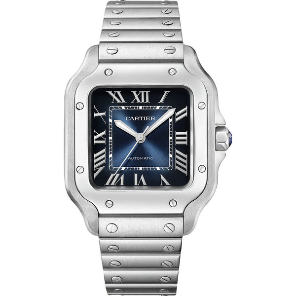 Cartier Santos WSSA0063 35mm Steel Blue Dial Automatic Watch