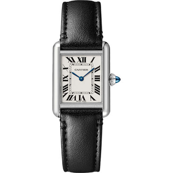 Cartier Tank Must WSTA0060 29mm Silver-Tone Dial Leather Strap Watch