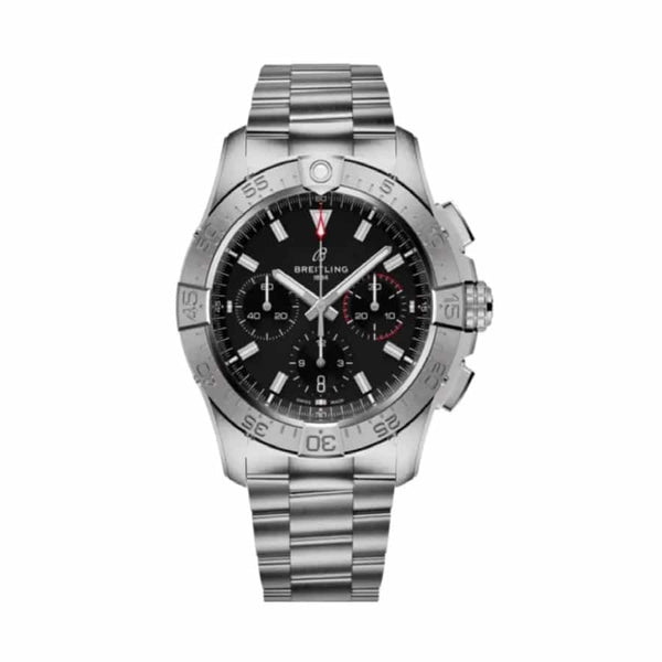 Breitling Avenger B01 Chronograph 42 AB0146101B1A1 Black Dial Steel Bracelet