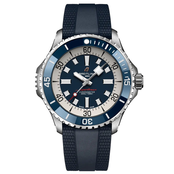 Breitling Superocean A17378E71C1S1 46mm Blue Dial Stainless Steel Watch 2024