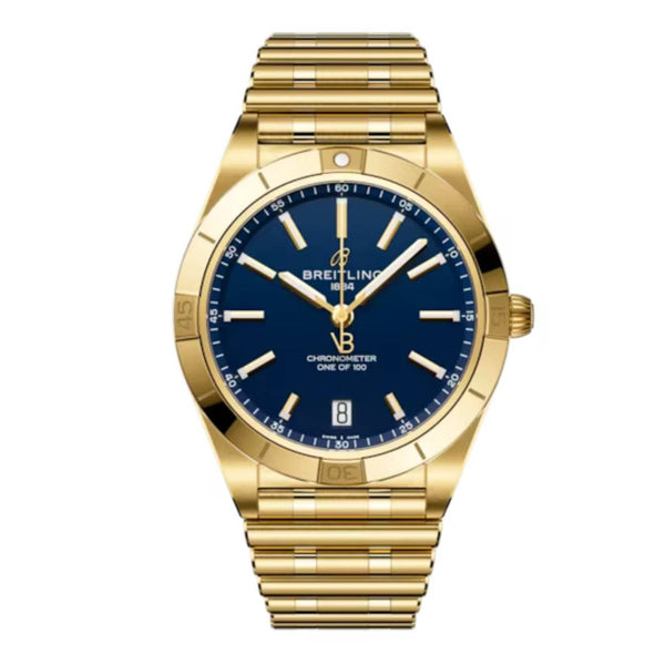 Breitling Chronomat K103801A1C1K1 36mm 18K Yellow Gold Blue Dial 2025