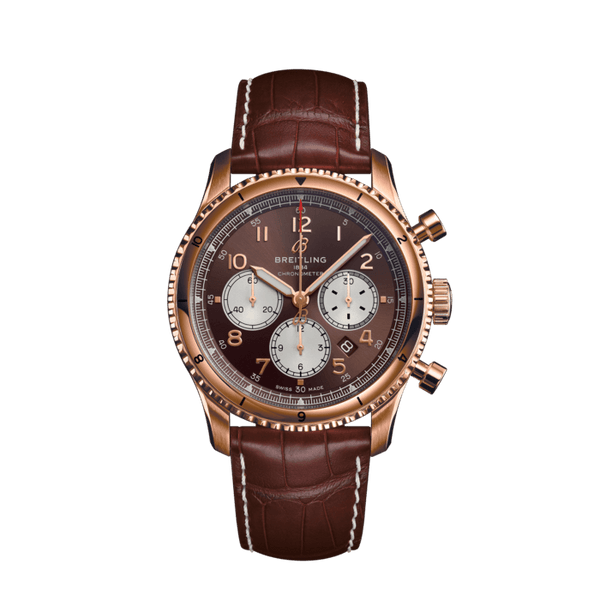 Breitling Aviator 8 B01 Chronograph 43 18k Rose Gold Bronze Dial RB0119131Q1P1