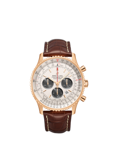 Breitling Navitimer B01 Chronograph 46 RB0127121G1P2 18K Rose Gold Silver Dial 46mm