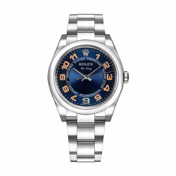 Rolex Air King 114200 34mm Blue Concentric Dial