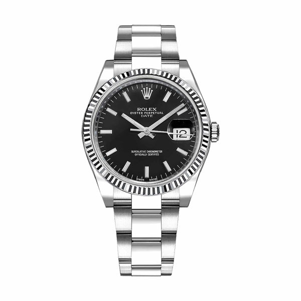 Rolex Oyster Perpetual 115234-0002 34mm Black Dial