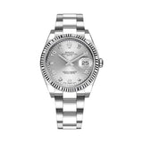 Rolex Oyster Perpetual 115234-0012 34mm Silver Diamond Dial