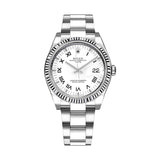 Rolex Oyster Perpetual 115234-WHTRSO White Roman Dial 34mm Stainless Steel