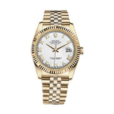 Rolex Datejust 36 116238-0060 Yellow Gold White Roman Dial Jubilee Bracelet