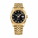 Rolex Datejust 36 Reference 116238-0067 Yellow Gold Black Diamond Dial