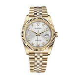 Rolex Datejust 36 116238-0069 Yellow Gold Silver Jubilee Diamond Dial
