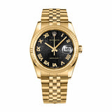 Rolex Datejust 36 116238-0073 Yellow Gold Black Jubilee Dial
