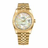 Rolex Datejust 36 116238 Yellow Gold Mother of Pearl Roman Dial Jubilee Bracelet