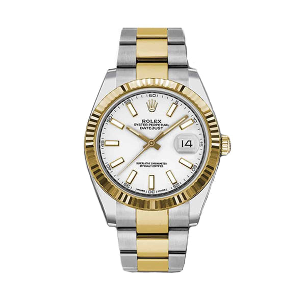 Rolex Datejust II 116333 41mm Two-Tone Steel and 18k Yellow Gold White Dial