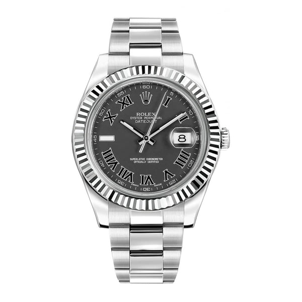 Rolex Datejust 41 Ref. 116334 Black Roman Dial Oyster Bracelet Watch