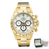 Rolex Oyster Perpetual Cosmograph Daytona 16528 Yellow Gold White Dial