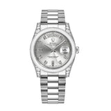 Rolex Day-Date 118296 Platinum 36mm Silver Dial President Bracelet