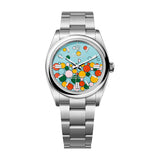 Rolex Oyster Perpetual 36 Reference 126000-0009 Turquoise Celebration Dial Oystersteel