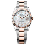 Rolex Datejust 36 Reference 126231-0022 White Mother-of-Pearl Diamond Dial Oyster Bracelet