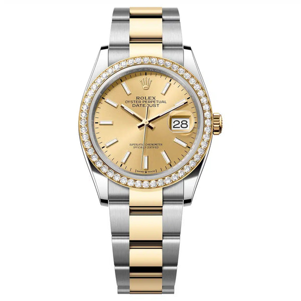 Rolex Datejust 36 126283RBR-0002 Stainless Steel and Yellow Gold with Champagne Dial