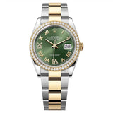 Rolex Datejust 126283RBR-0012 Olive Green Roman Dial 36mm Oyster Bracelet