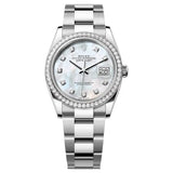 Rolex Datejust 36 126284RBR-0012 Mother of Pearl Dial White Rolesor Oyster Bracelet