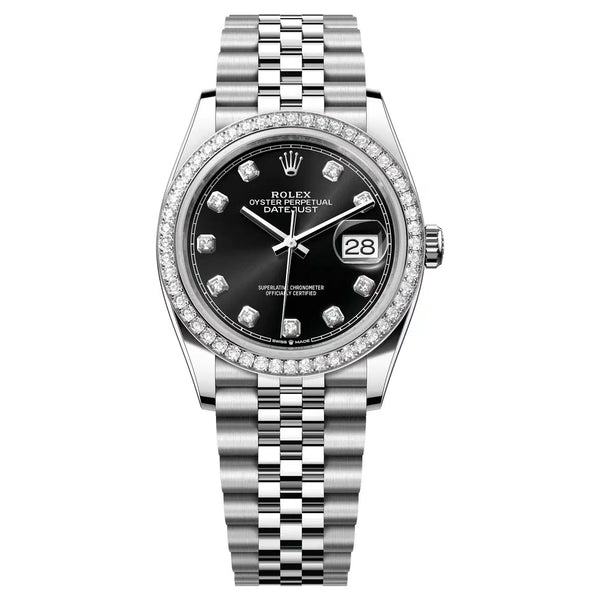 Rolex Datejust 36 Ref. 126284RBR-0019 Bright Black Dial Jubilee Bracelet