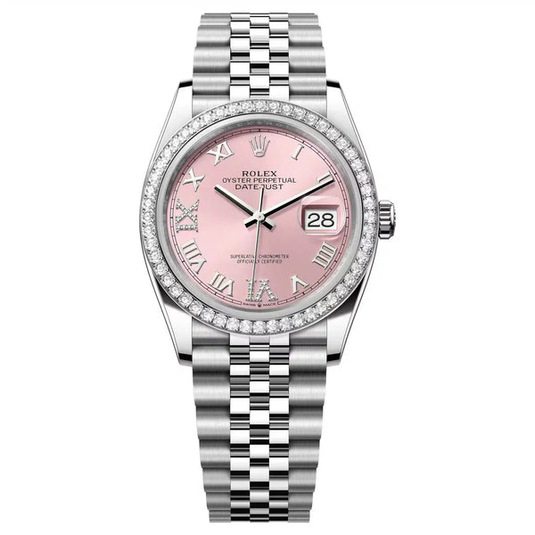 Rolex Datejust 36 Reference 126284RBR-0023 Pink Dial Jubilee Bracelet