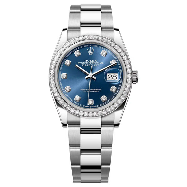 Rolex Datejust 126284RBR-0030 Bright Blue Dial 36mm Oyster Bracelet