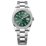 Rolex Datejust 36 126284RBR-0044 Mint Green Dial Oyster Bracelet