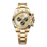 Rolex Daytona 126508-0006 Champagne & Black Dial Yellow Gold Oyster Bracelet 40mm