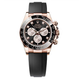 Rolex Cosmograph Daytona 126515LN-0004 18k Rose Gold Black Cerachrom Bezel Black Dial Oysterflex