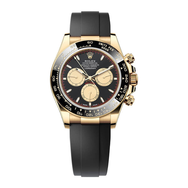 Rolex Cosmograph Daytona 126518LN-0004 40mm Yellow Gold Black Dial Oysterflex