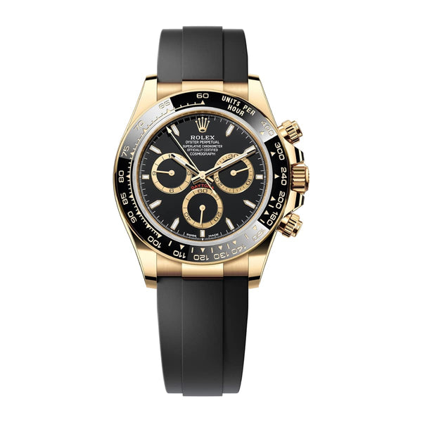 Rolex Cosmograph Daytona 126518LN-0008 Black Dial 18kt Yellow Gold Oysterflex