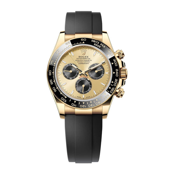 Rolex Cosmograph Daytona 126518LN-0012 Yellow Gold Champagne Dial Oysterflex