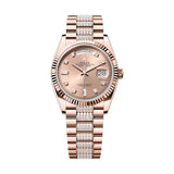 Rolex Day-Date 36 128235-0019 Everose Gold Diamond-Set President Bracelet