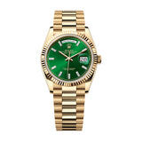 Rolex Day-Date 36 128238-0130 Bright Green Diamond Dial 18K Yellow Gold