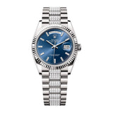 Rolex Day-Date 36 Ref. 128239-0070 White Gold Blue Diamond Dial