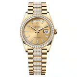 Rolex Day-Date 36 128348RBR-0081 Champagne Dial 18K Yellow Gold President Bracelet