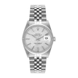 Rolex Datejust 36 Reference 16014 Silver Linen Dial Stainless Steel