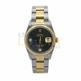 Rolex Datejust 36mm Two-Tone Reference 16203 with Black Dial