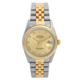 Rolex Datejust 16233 36mm Champagne Dial Fluted Bezel Jubilee Bracelet