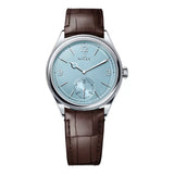 Rolex 1908 52506-0002 Ice Blue Dial Platinum 39mm Alligator Leather Strap Watch
