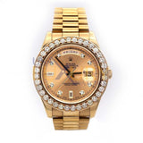 Rolex Day-Date II 218235-0008 41mm Everose Gold Pink Dial Diamond Watch