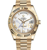 Rolex Day-Date II 218238 41mm 18k Yellow Gold White Roman Numeral Dial